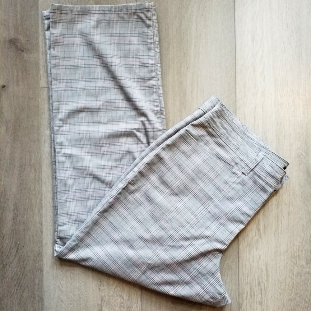 Gloria Vanderbilt gray plaid dress slacks size 18